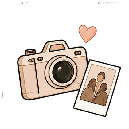 A shared wedding photo album on a phone